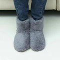 Chaussons chauffants USB gris
