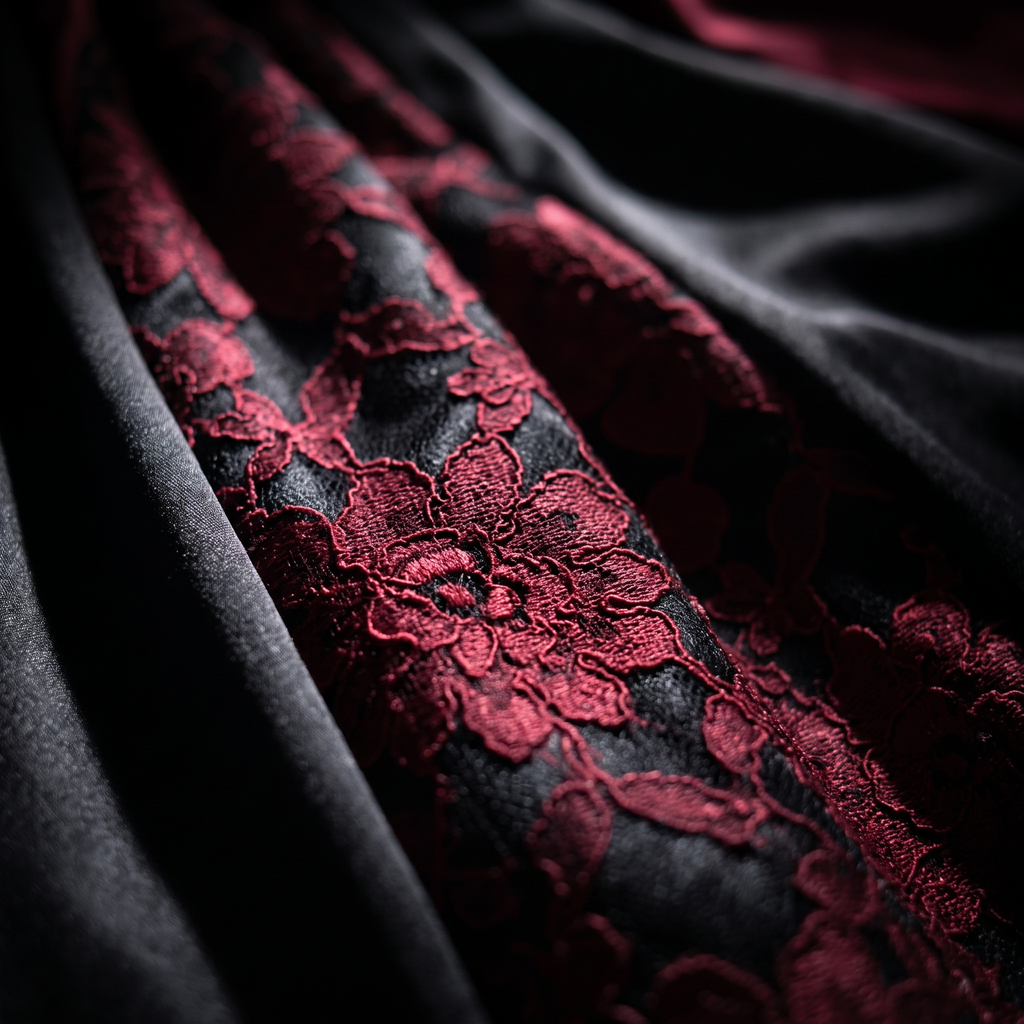 Robe sorcière vampire - détail tissu